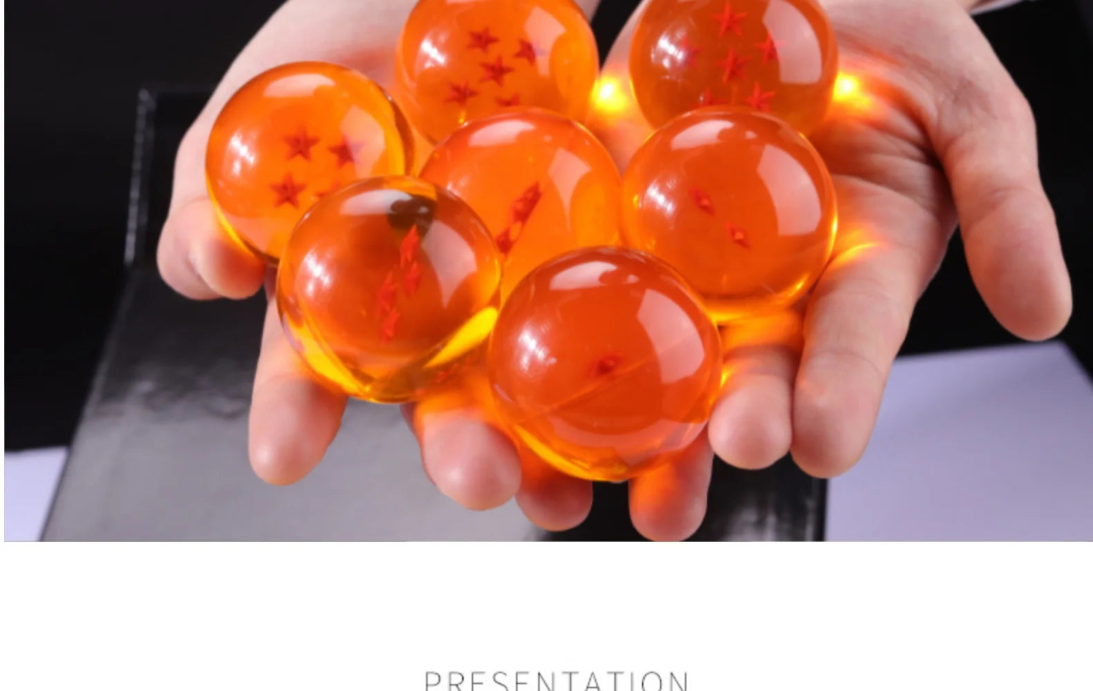 Large Dragon Ball Crystal Ball – Blue & Yellow - Image 9