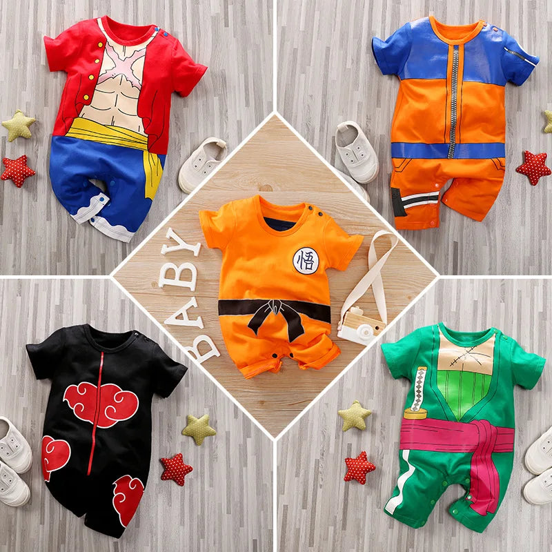 Newborn Anime Cosplay Romper – Baby Bodysuit Costume (Kakashi, Akatsuki, Chopper, Zoro, Vegeta) - Image 2