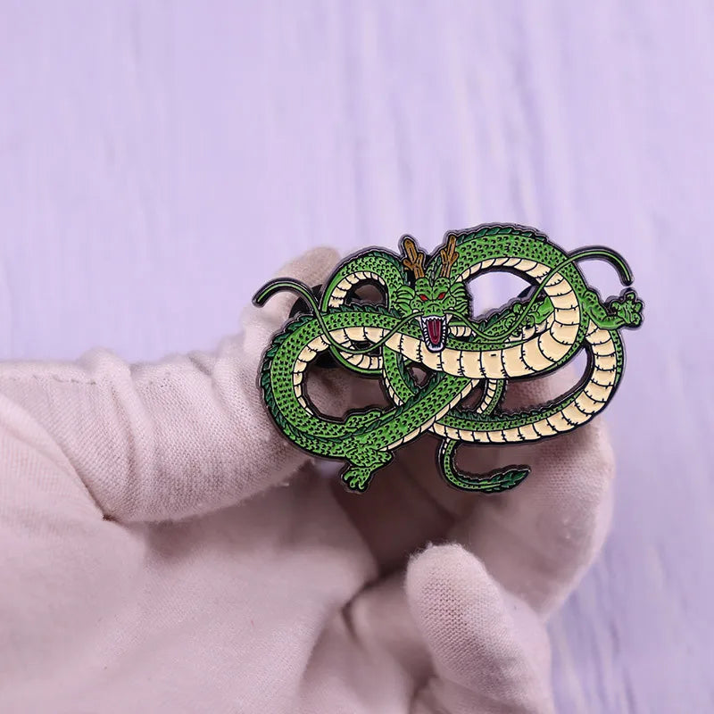 Dragon Ball Green Shenron Enamel Pin – Anime Lapel Badge for Backpacks - Image 3