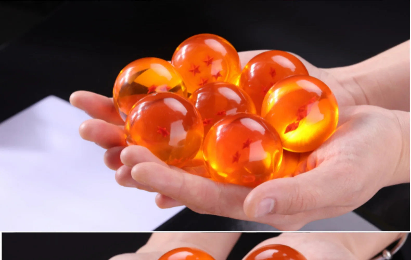 Large Dragon Ball Crystal Ball – Blue & Yellow - Image 8