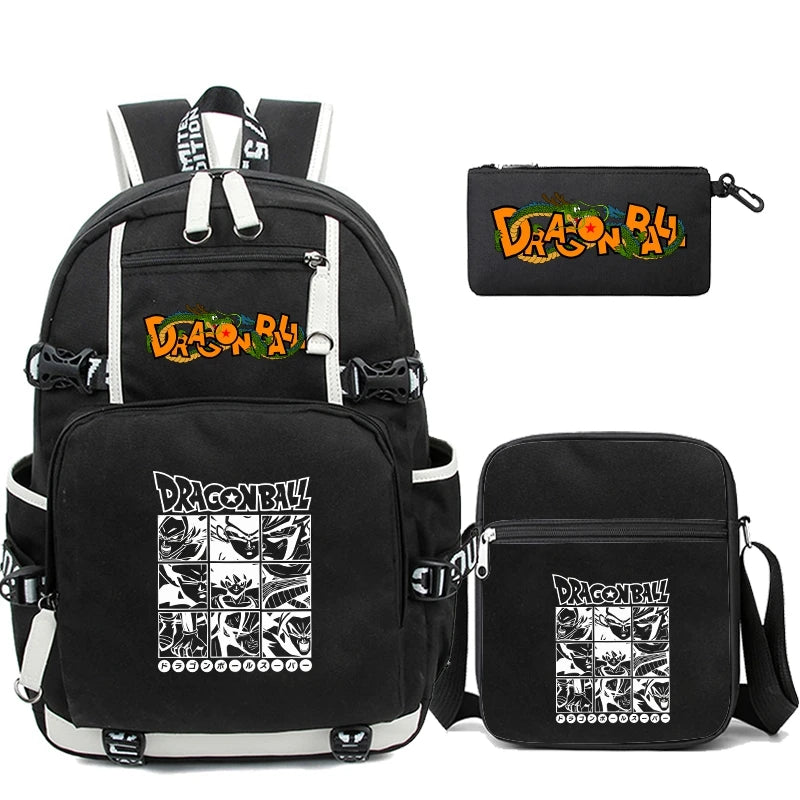 3Pcs/set Anime Dragon Ball Backpack